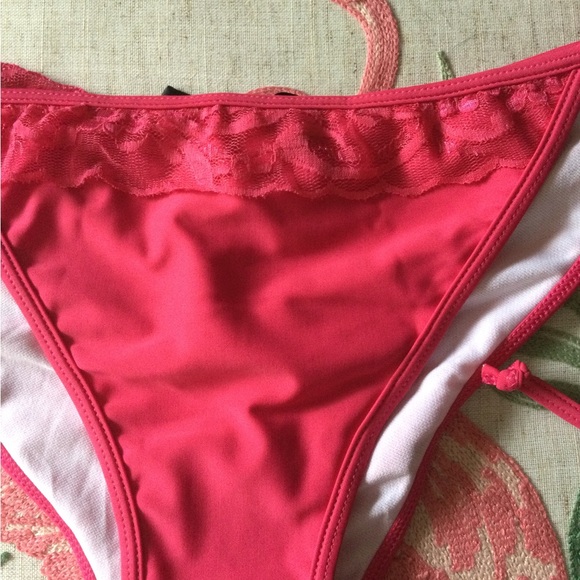 🆕 Zeraca Sexy Fuchsia String Bikini Bottom 🌺🖤💋 - Picture 4 of 6